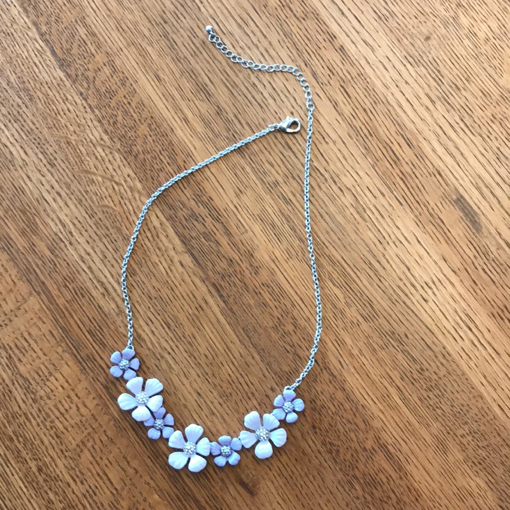 Lilac flower necklace
